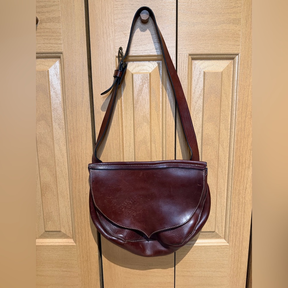 Vintage handmade genuine leather handbag